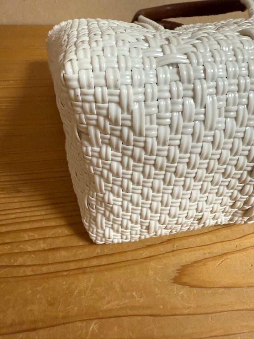 WOVEN ホワイト かごバッグ　メルカド　バッグ