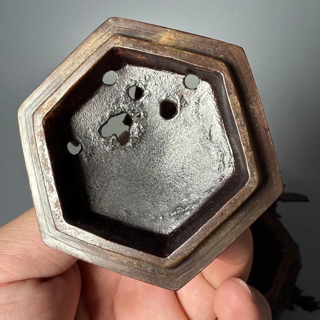 二上常太郎 元威作　蝋型鋳銅　細密細工　鳳凰耳牡丹獅子香炉　造形美　最高位作