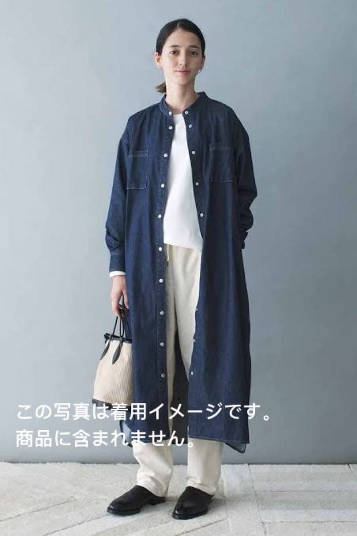45R デニムシャツ ロング ワンピース／インディゴ／ユニセックス／日本製