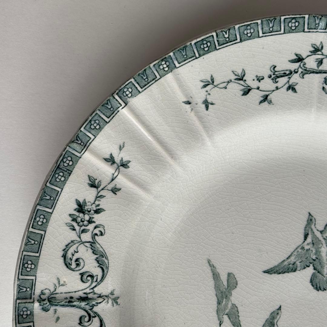 フランスアンティーク ジアン　マリーアントワネット　スーププレート