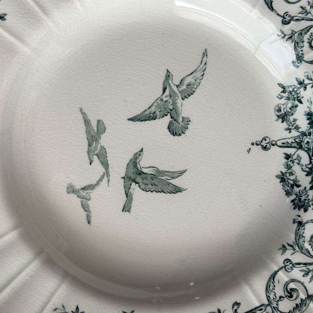 フランスアンティーク ジアン　マリーアントワネット　スーププレート