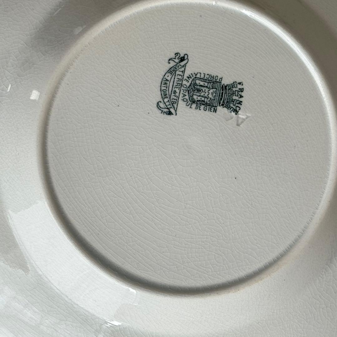 フランスアンティーク ジアン　マリーアントワネット　スーププレート