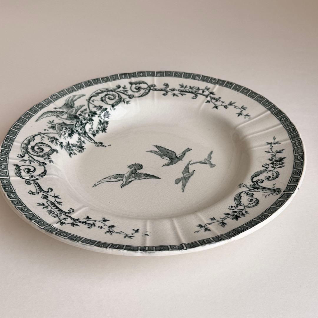 フランスアンティーク ジアン　マリーアントワネット　スーププレート