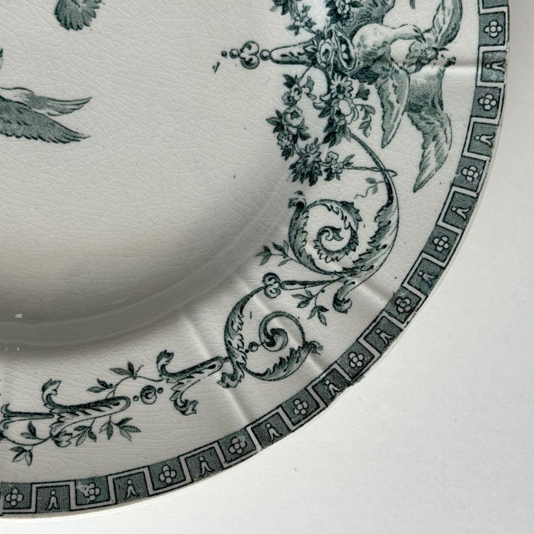 フランスアンティーク ジアン　マリーアントワネット　スーププレート