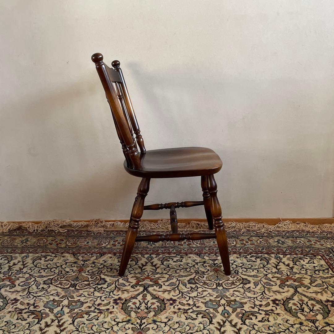 ④【美品】キツツキ 飛騨産業 ダイニングチェア　ウィンザーチェア　コムバック