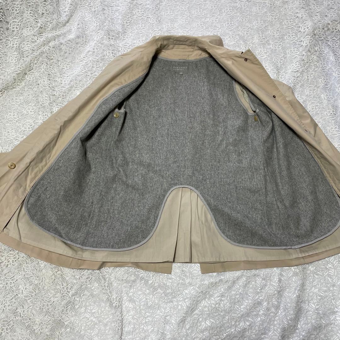 【極美品】マーガレットハウエル☆ライナー付ステンカラーコート★ミドル丈☆S