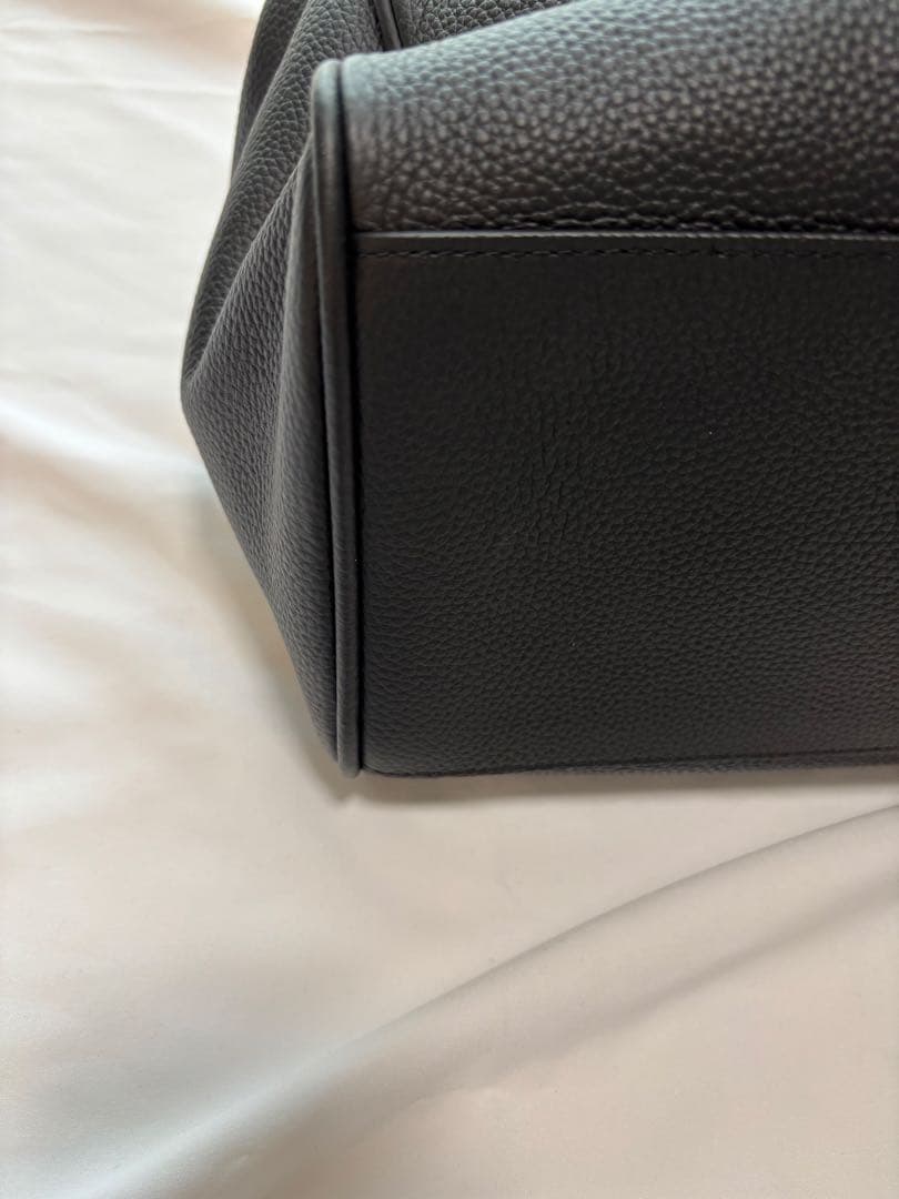 ROPE ロペ【A4対応】リアルレザーナローベルトトートバッグ ブラック