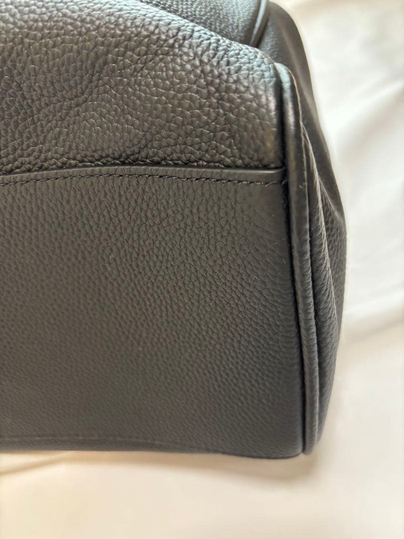 ROPE ロペ【A4対応】リアルレザーナローベルトトートバッグ ブラック