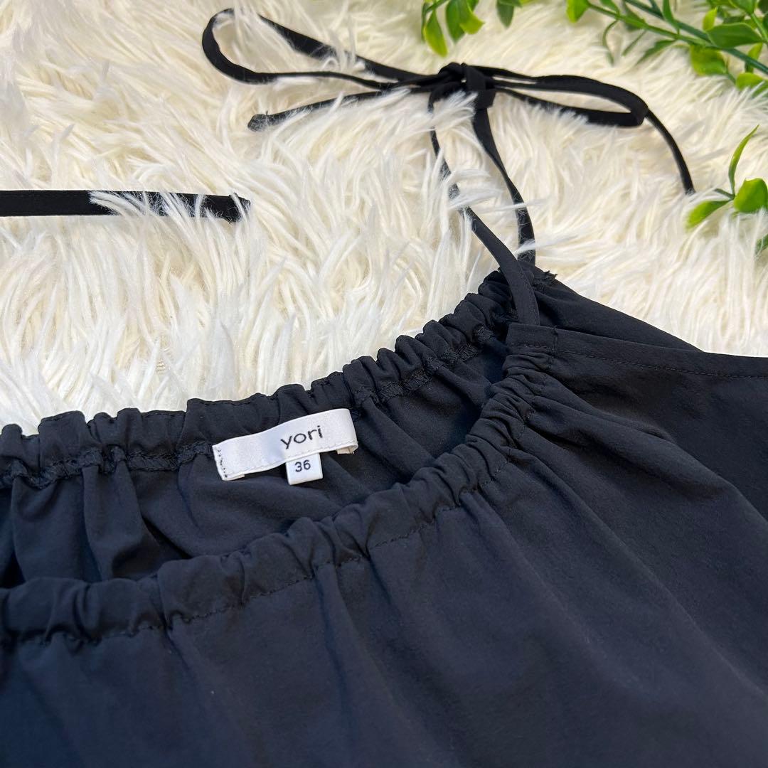 極美品　yori gypsohila ドライサロペット 黒　36