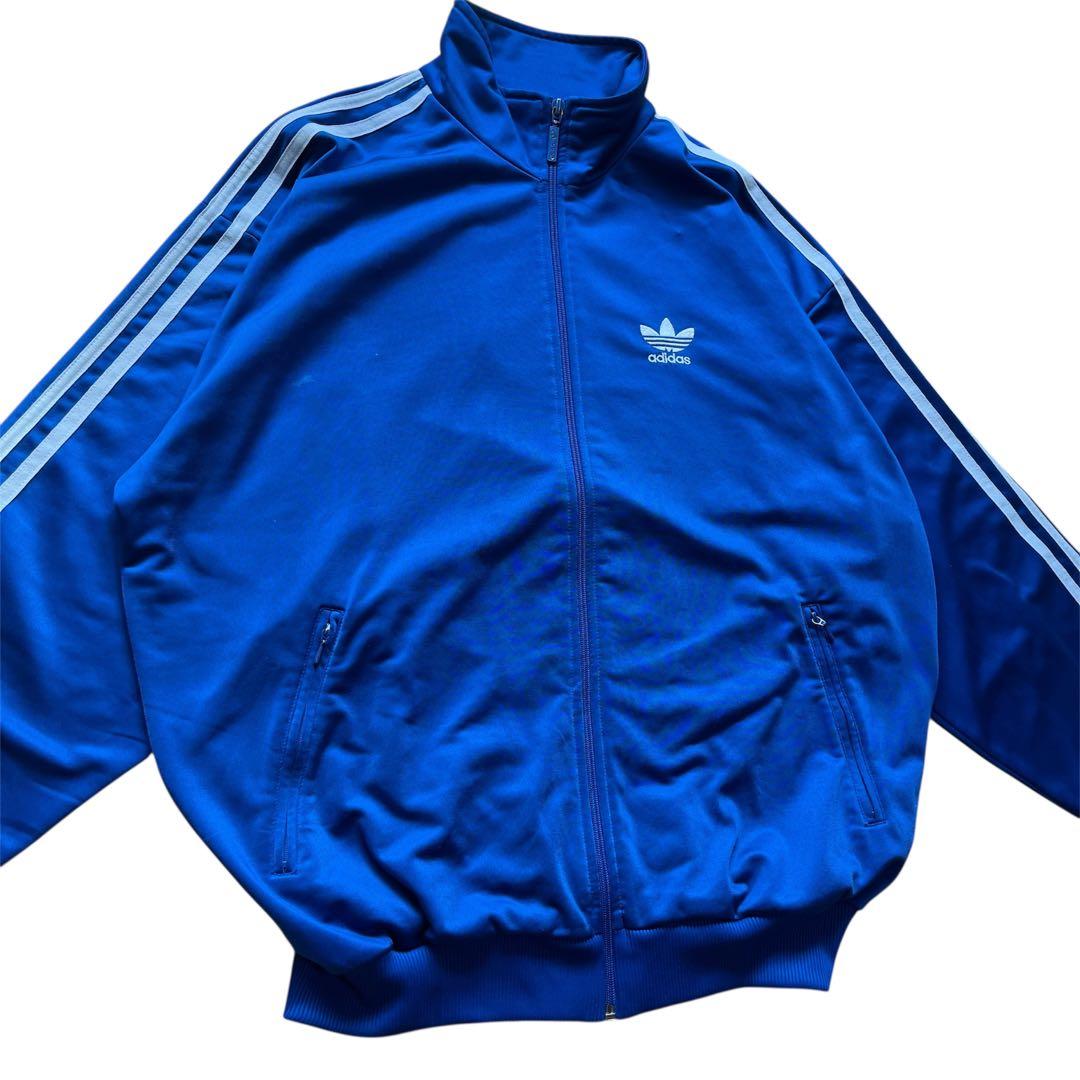 【人気モデル】adidas トラックジャケット ブルー XL 80s 青