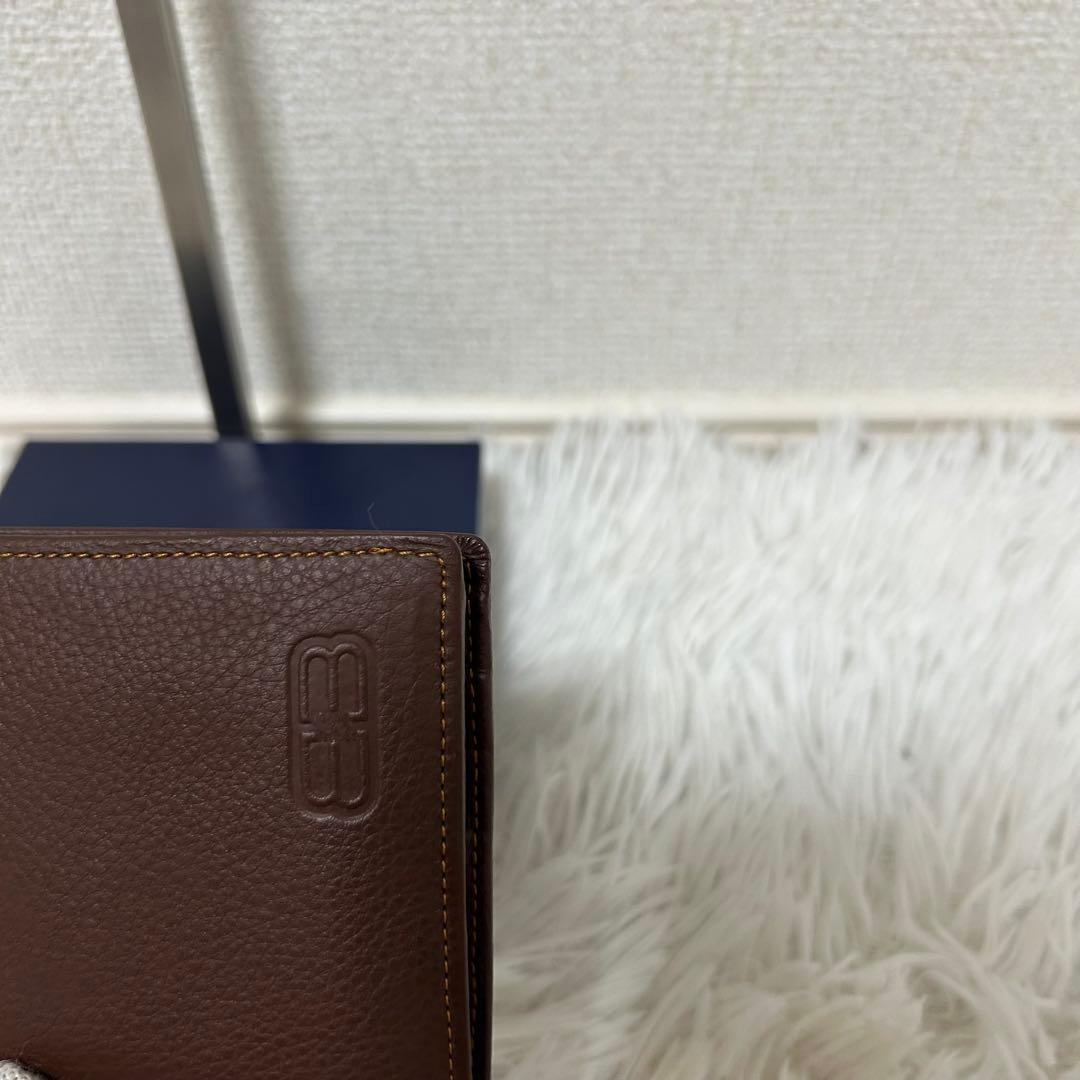 【新品未使用✨ヴィンテージ感】バレンシアガ　二つ折り財布　ブラウン　本革　正規品