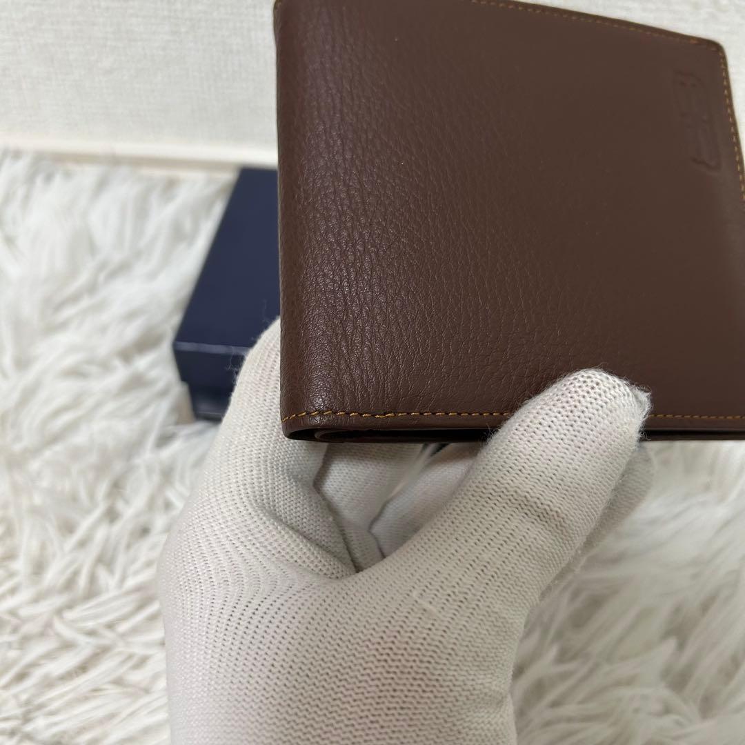 【新品未使用✨ヴィンテージ感】バレンシアガ　二つ折り財布　ブラウン　本革　正規品