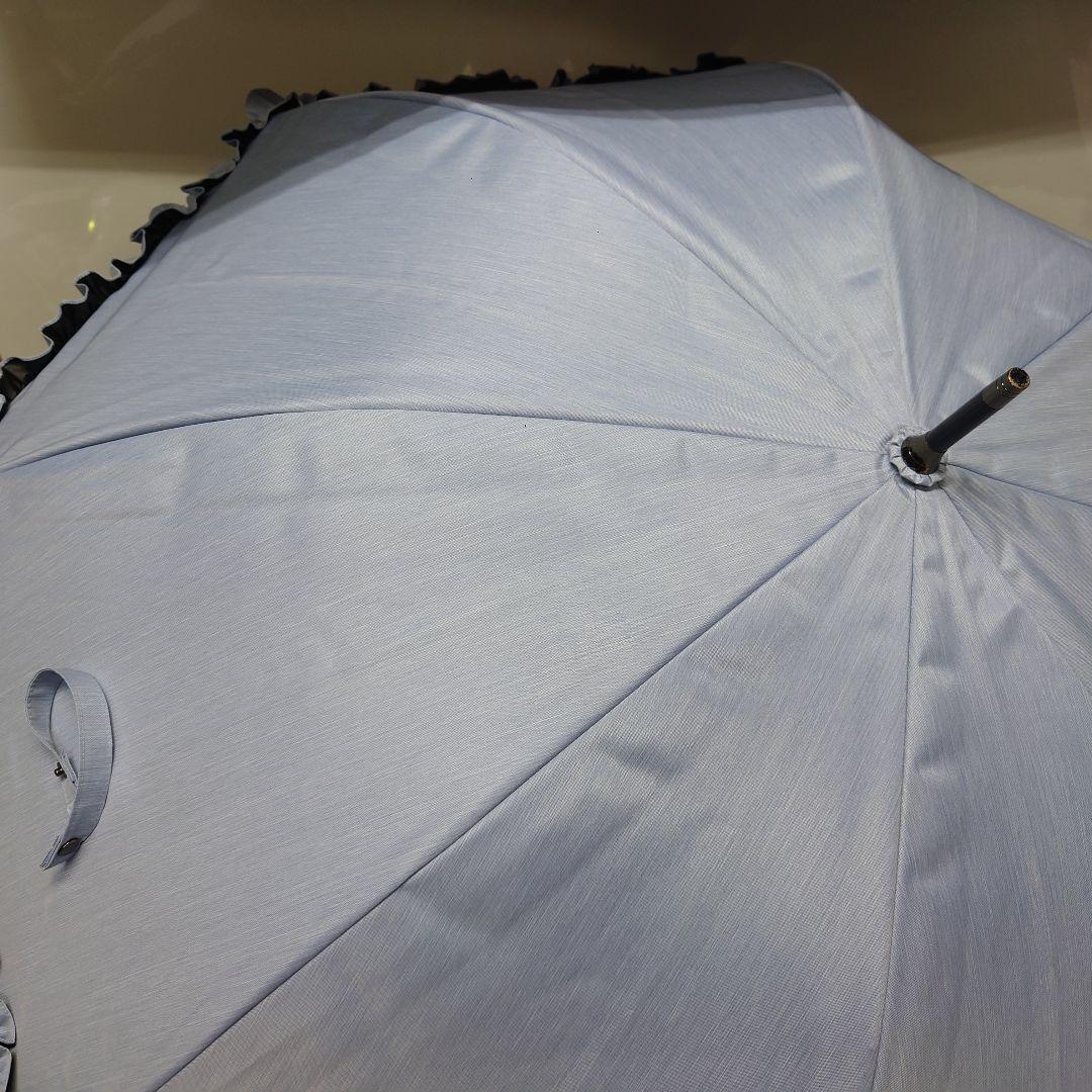 サンバリア100　フリル　フロスト　Mサイズ　 日傘　完全遮光