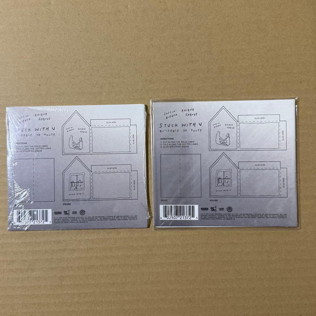 stuck with u ジャスティンビーバー アリアナグランデ サイン入りCD