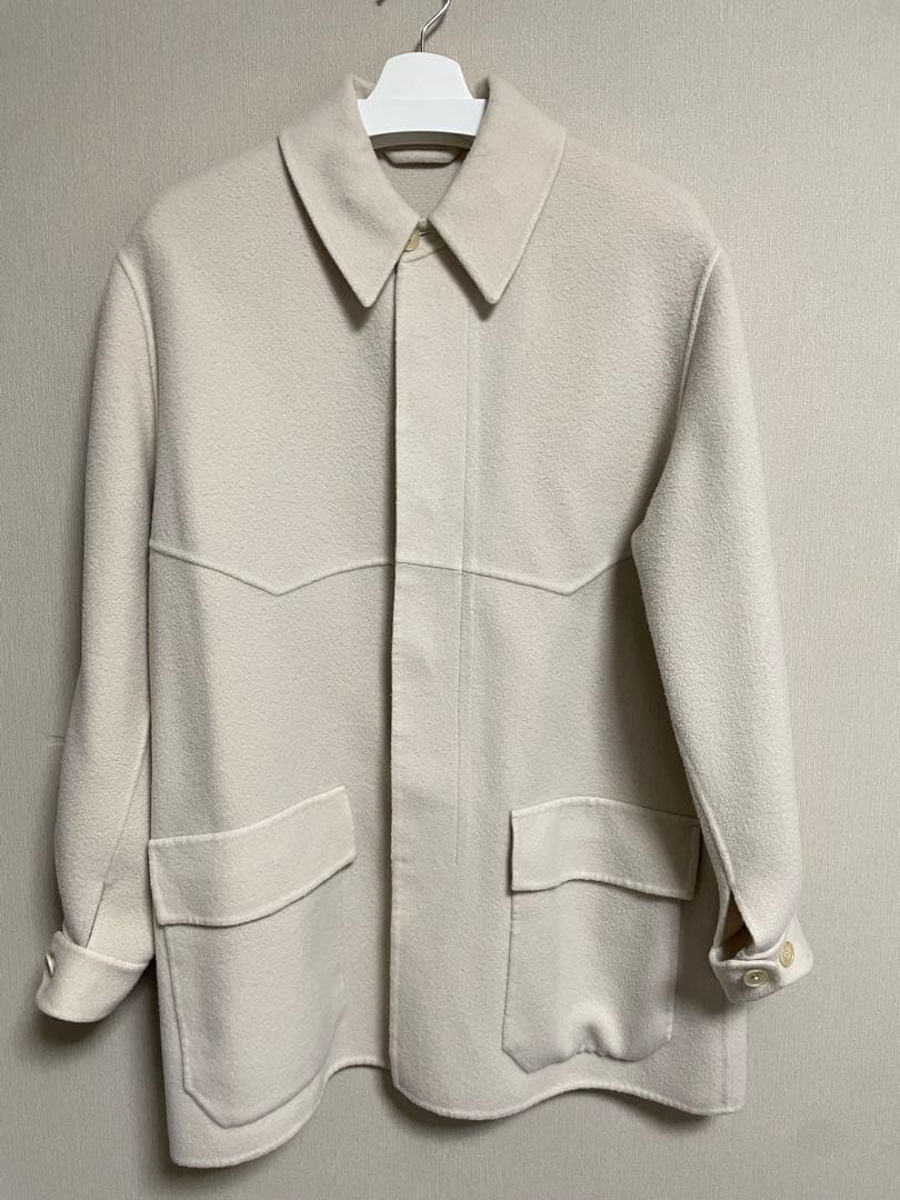 ★AURALEE ウールメルトンブルゾン オフホワイト　　size 0