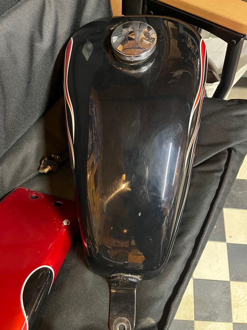 スティードタンク&フェンダー ファイヤーパターン