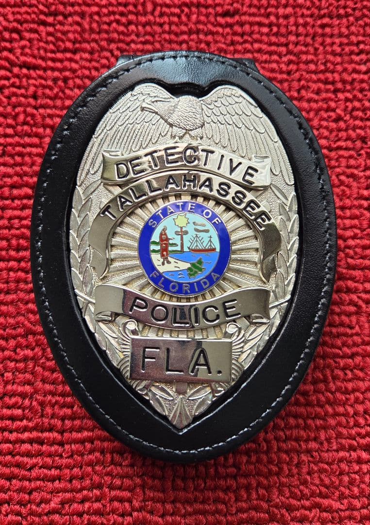 米国ポリスバッジ【TALLAHASSEE POLICE】PF製バッジホルダー付き
