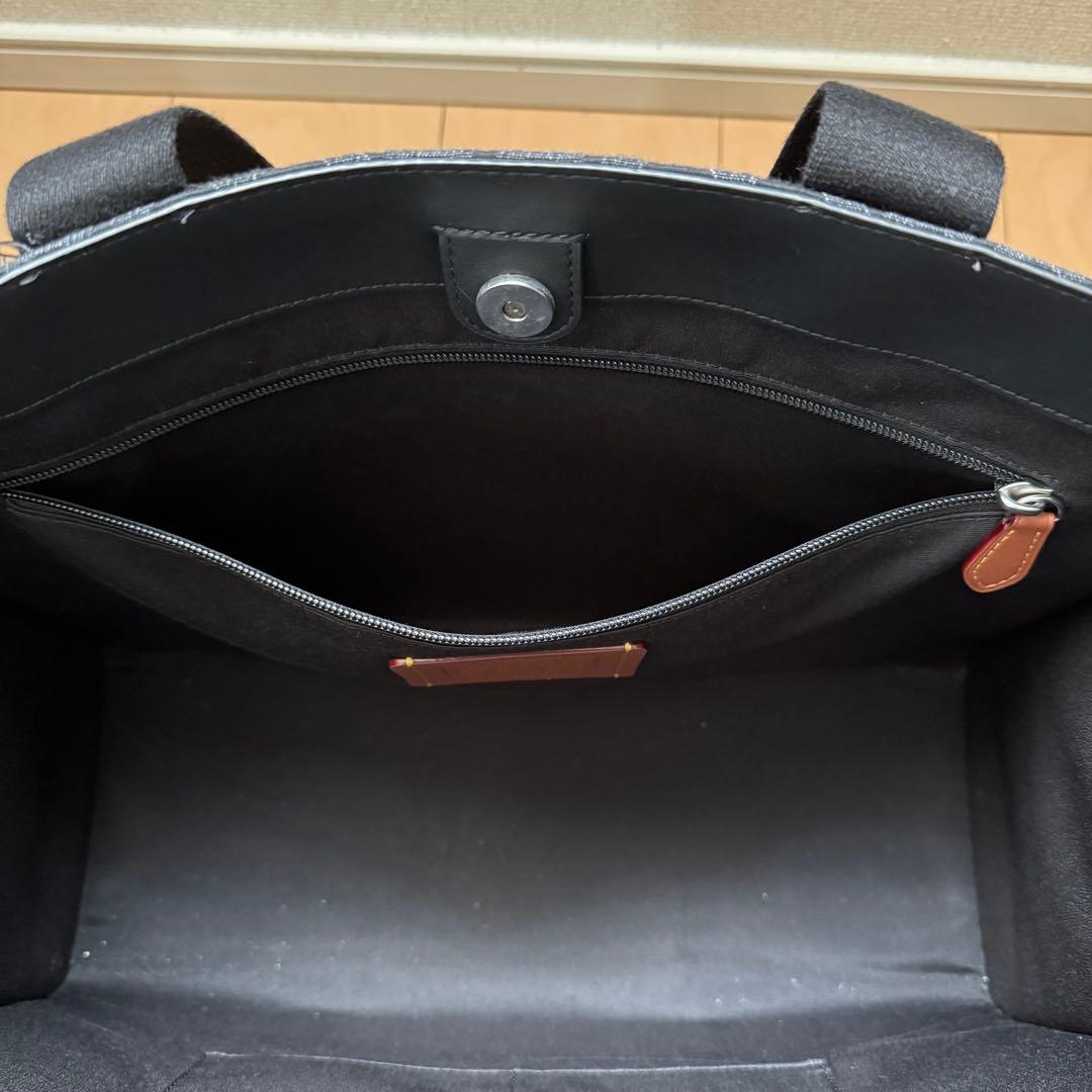 Coach ブラック スミス ラージ トート バッグ・シグネチャー デニム