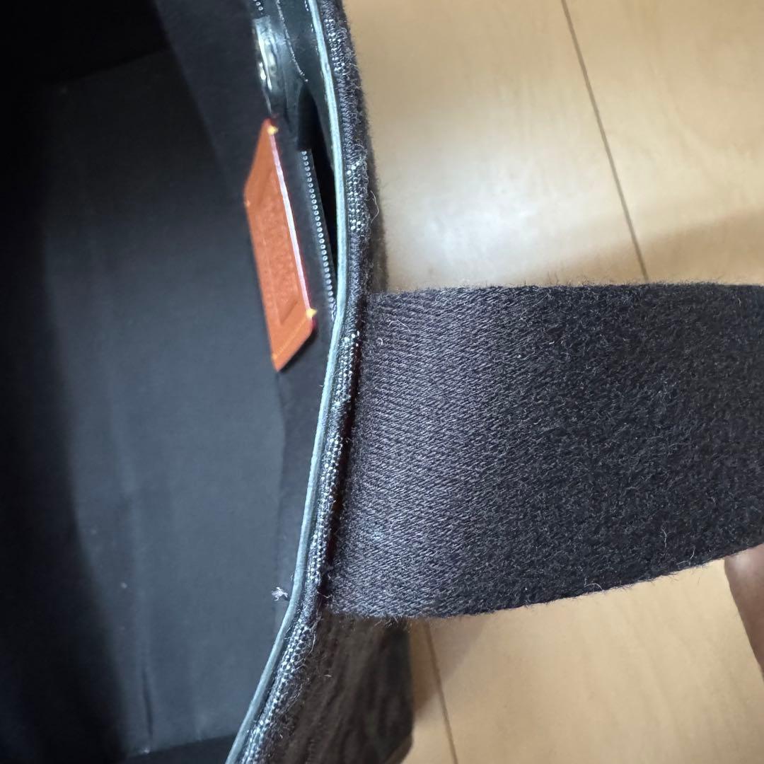 Coach ブラック スミス ラージ トート バッグ・シグネチャー デニム