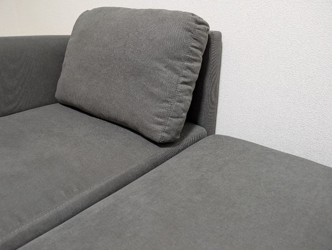 【吉田】LOWYA 1～2人掛け用ソファ(足つき) グレー(本体のみ)