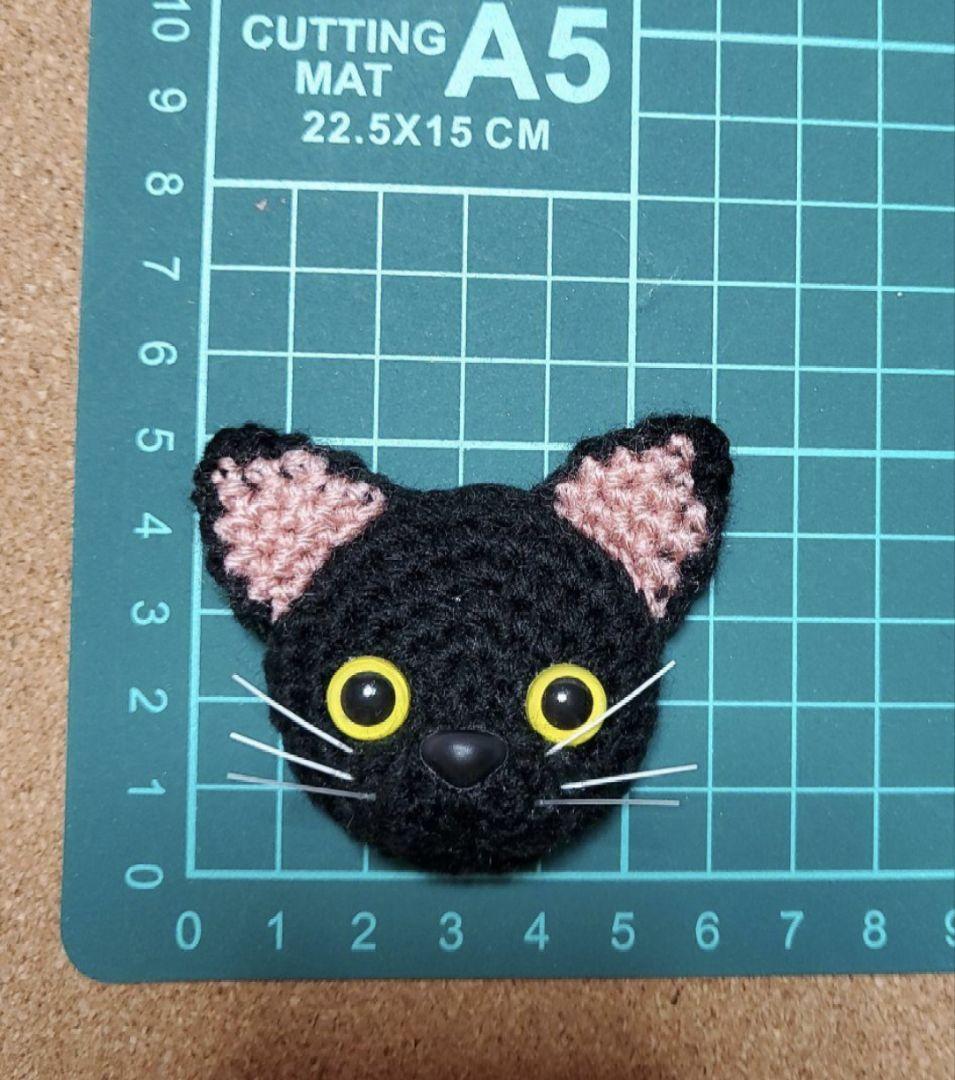 あみぐるみ　ネコ顔マグネット　25個