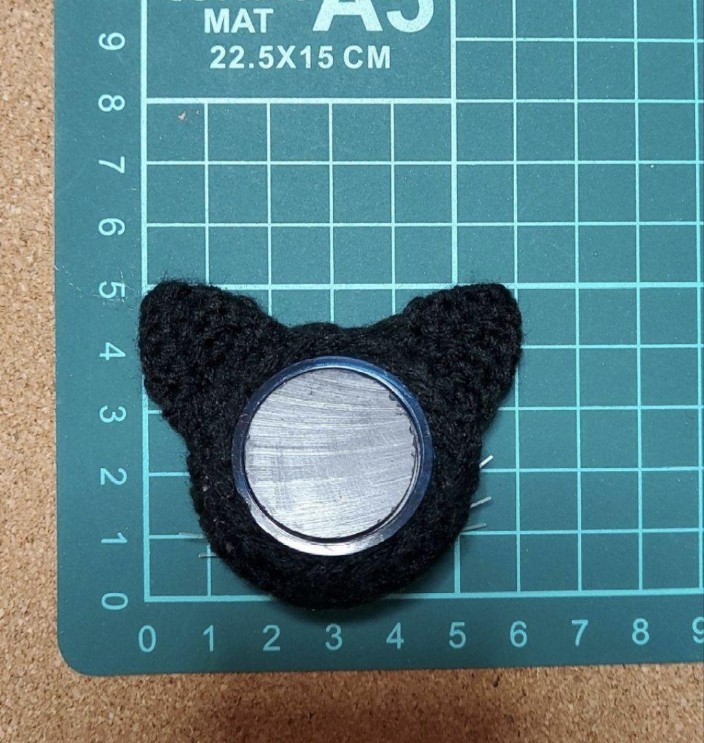 あみぐるみ　ネコ顔マグネット　25個