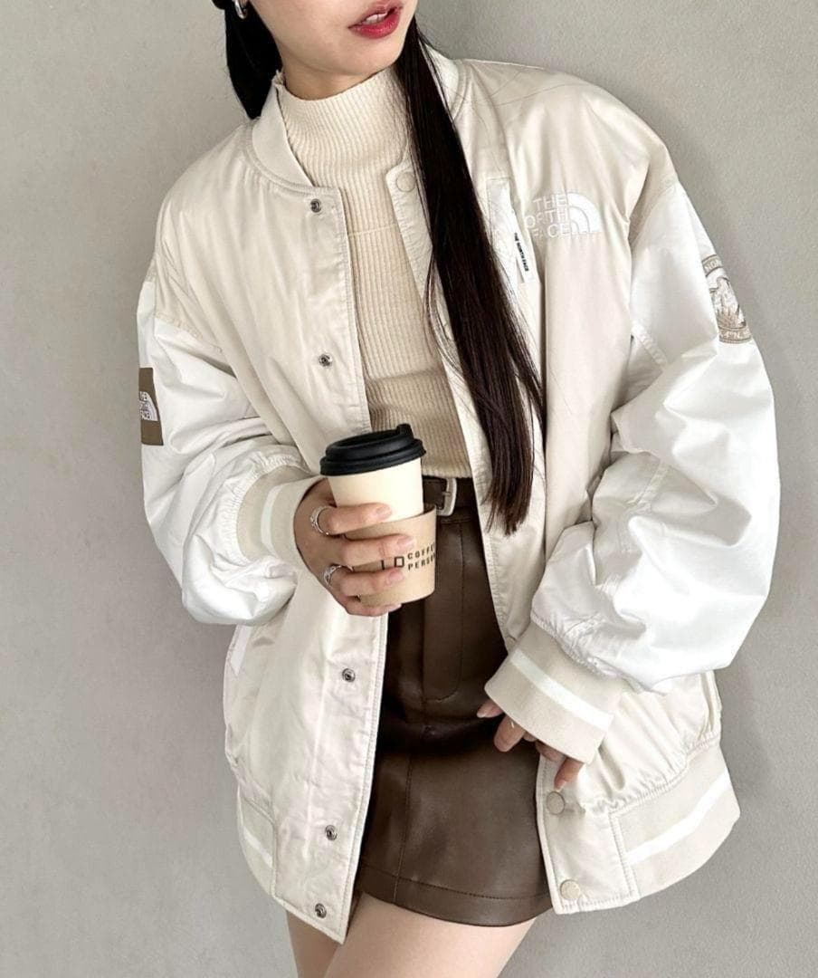 ノースフェイス ロゴ刺繍 ワッペン スタジャン プレイヤーヴァリティジャケット