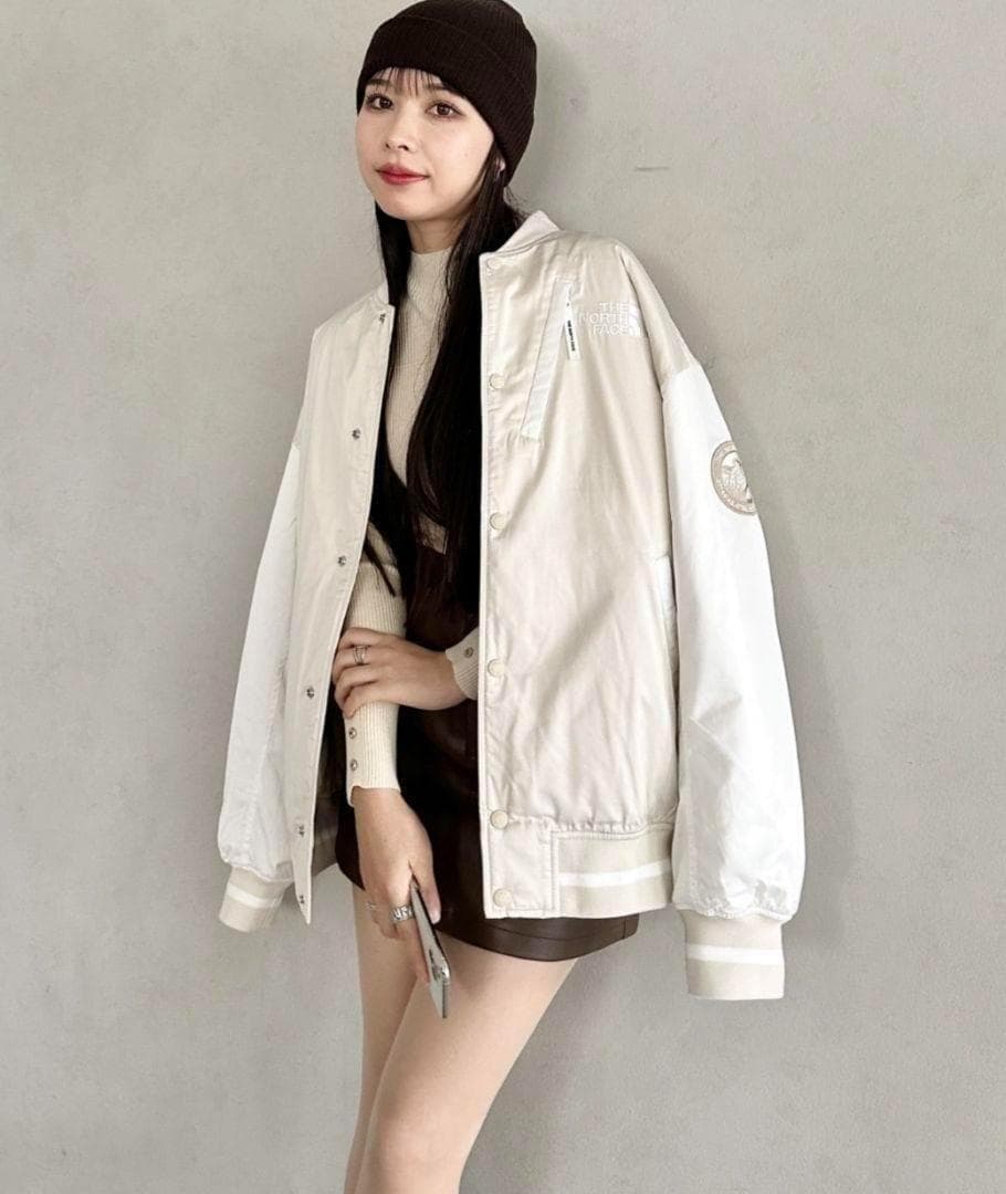 ノースフェイス ロゴ刺繍 ワッペン スタジャン プレイヤーヴァリティジャケット