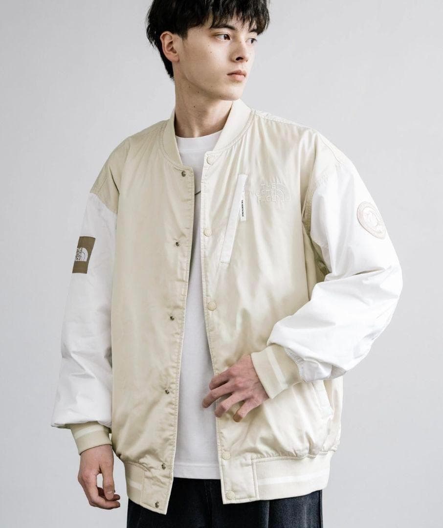 ノースフェイス ロゴ刺繍 ワッペン スタジャン プレイヤーヴァリティジャケット