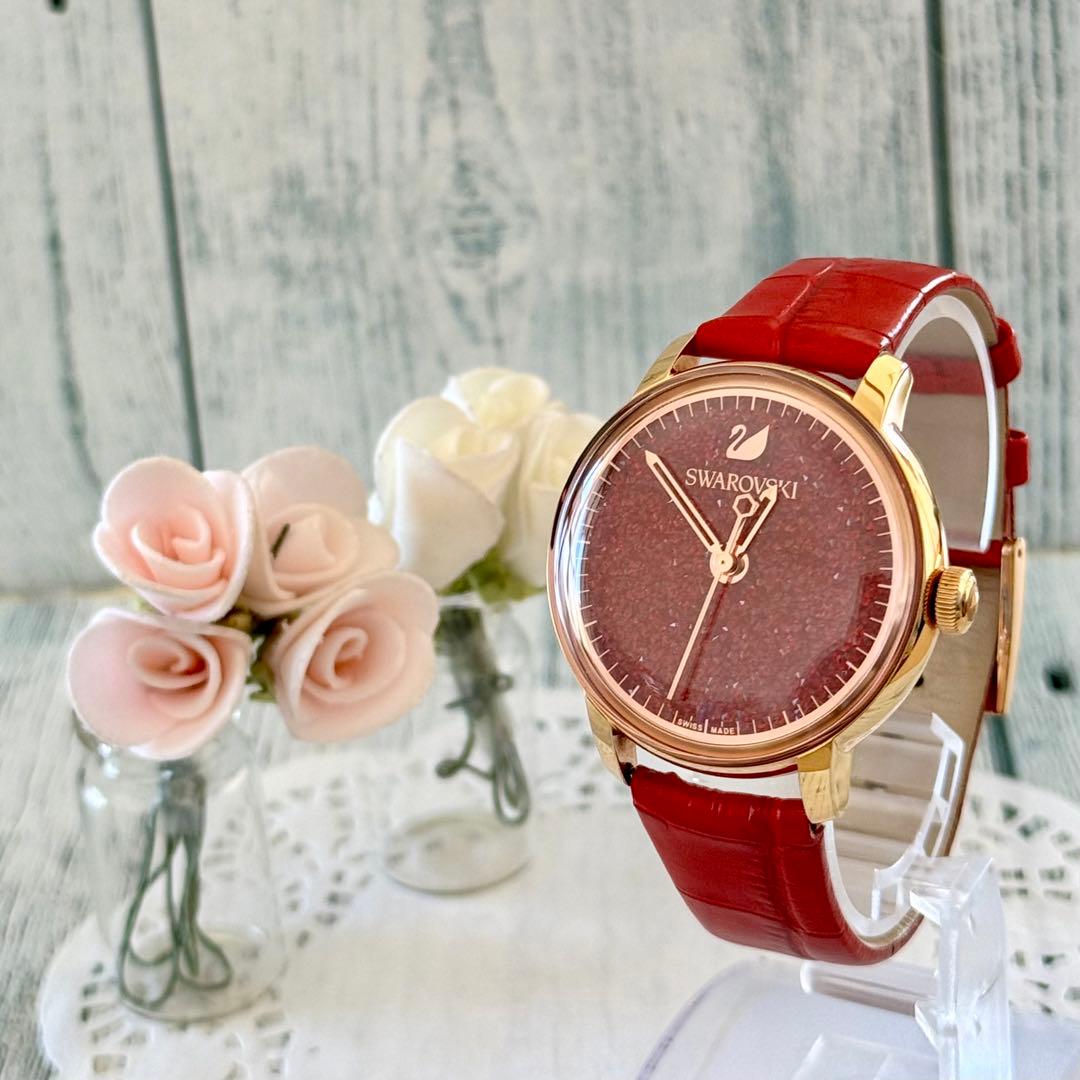 【希少】Swarovski スワロフスキー 腕時計 クリスタルライン アワーズ