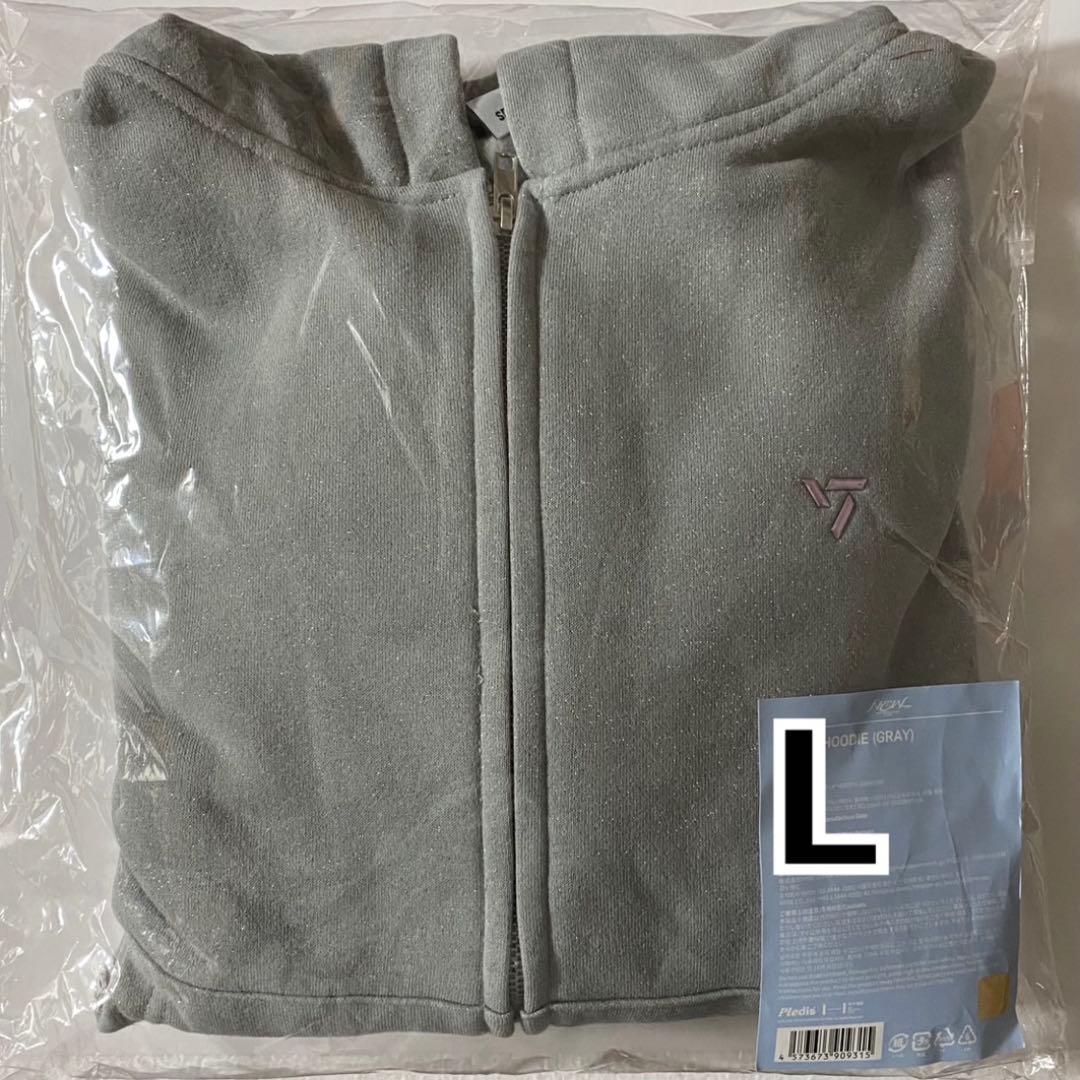SEVENTEEN NEW_ ZIP フーディー グレー Lサイズ 1個