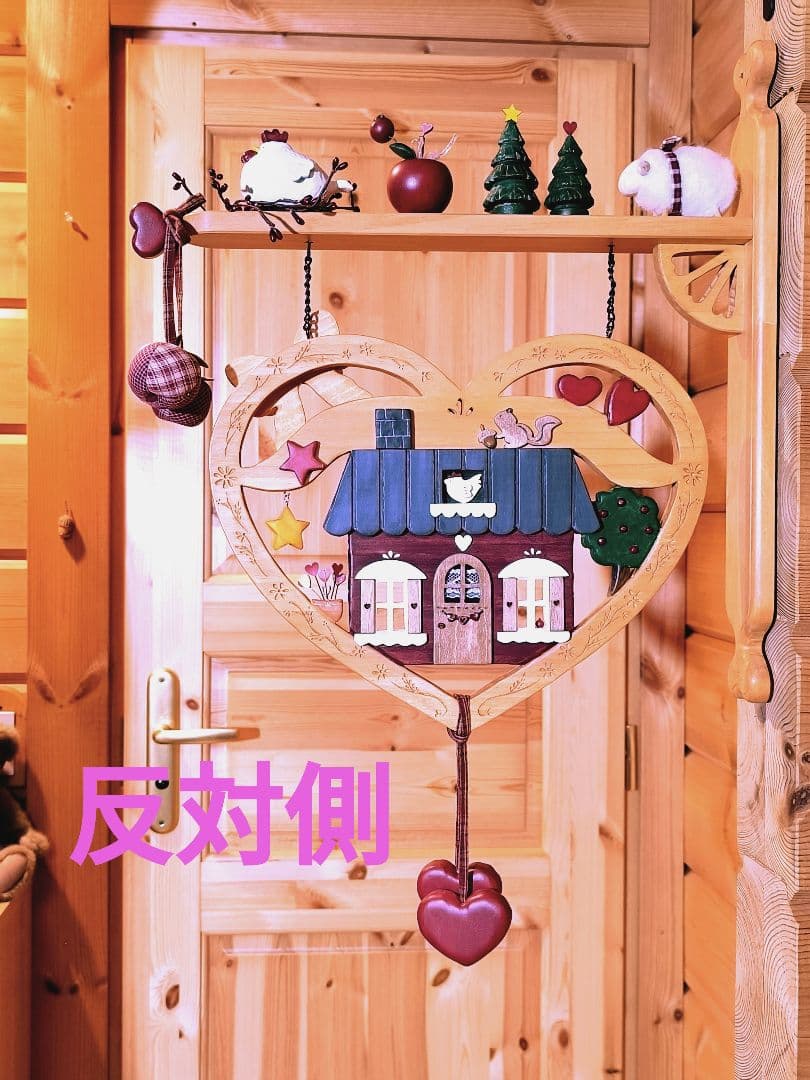 ⭐アメリカンカントリー雑貨⭐大きなハートの♥️ハウス看板(リバーシブル)室内用