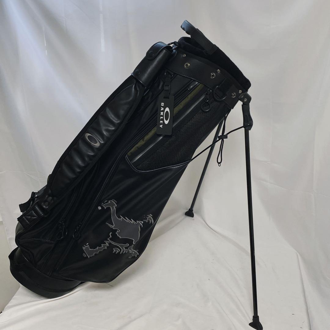 OAKLEY オークリー　スタンド付キャディバッグ　スカル　ブラック　黒　レザー
