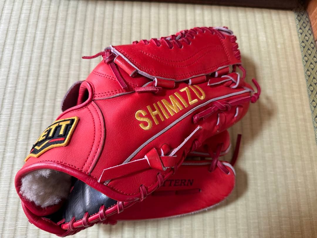 ZETT 硬式グローブ SHIMIZU 赤