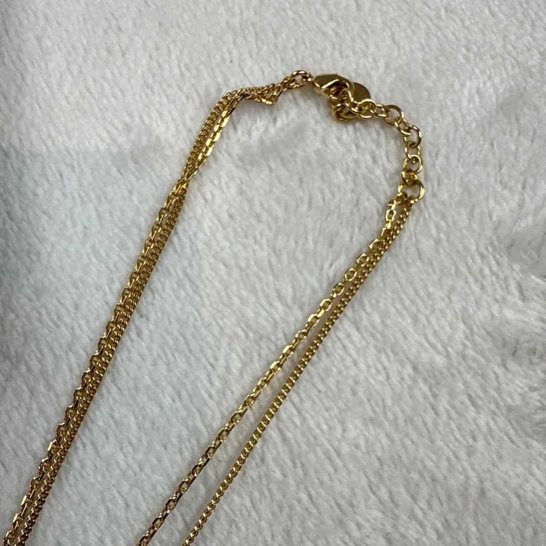 クリスチャンディオール 2連ネックレス クレールディーリュヌ ダブルチェーン美品