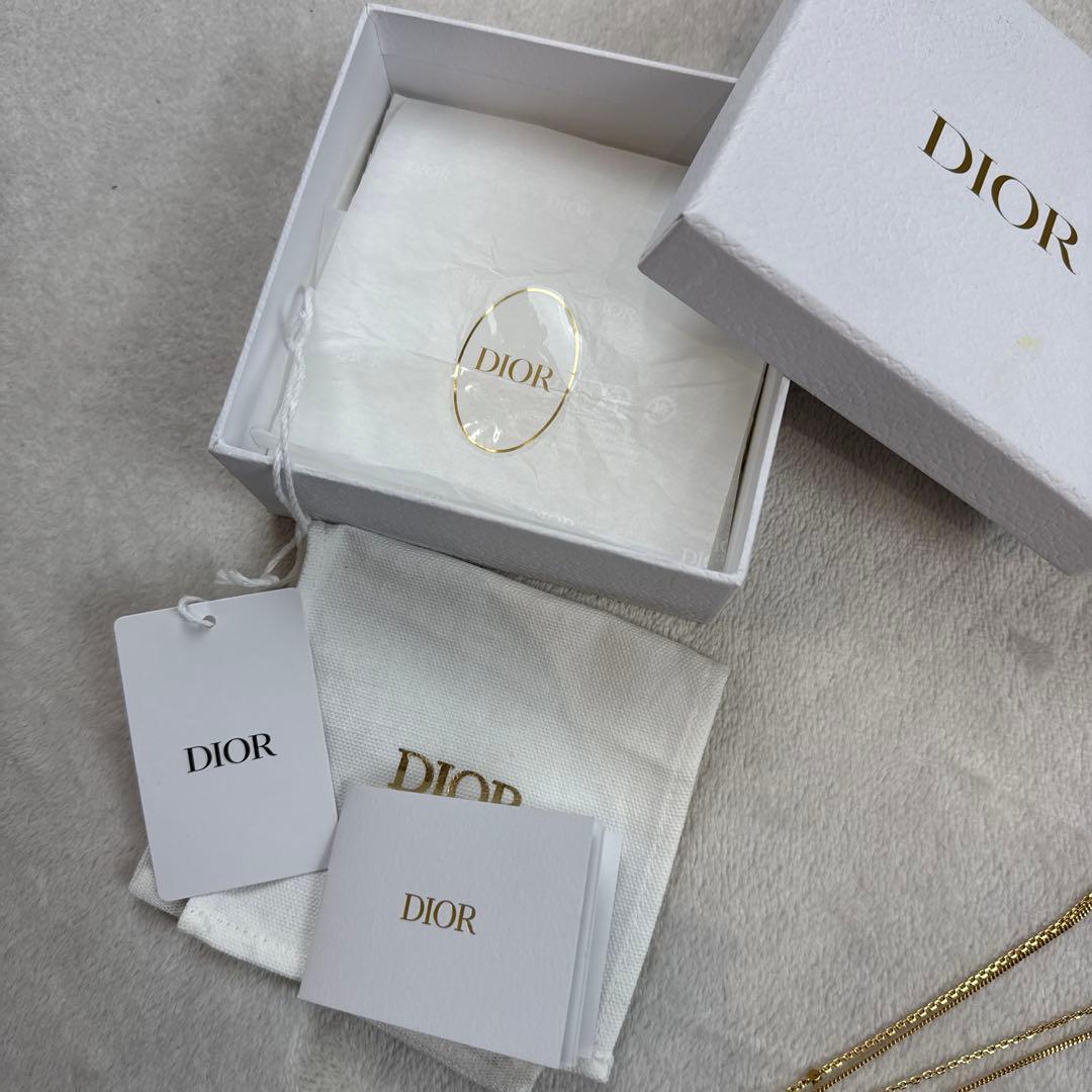 クリスチャンディオール 2連ネックレス クレールディーリュヌ ダブルチェーン美品