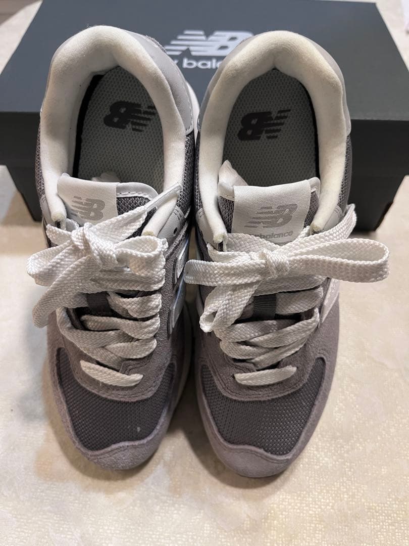 New Balance574 厚底スニーカー グレー22.5㎝