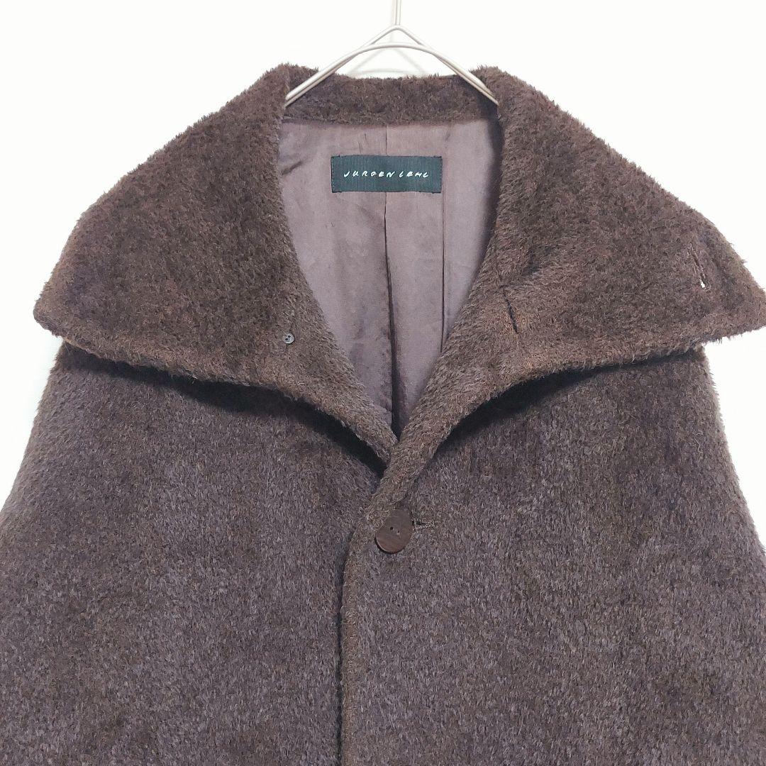 Jurgen Lehl アルパカ混 シャギーコート ロング丈 ブラウン