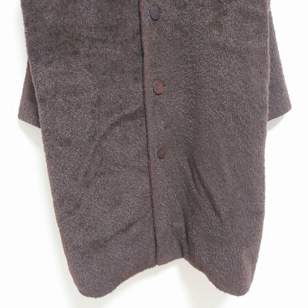 Jurgen Lehl アルパカ混 シャギーコート ロング丈 ブラウン