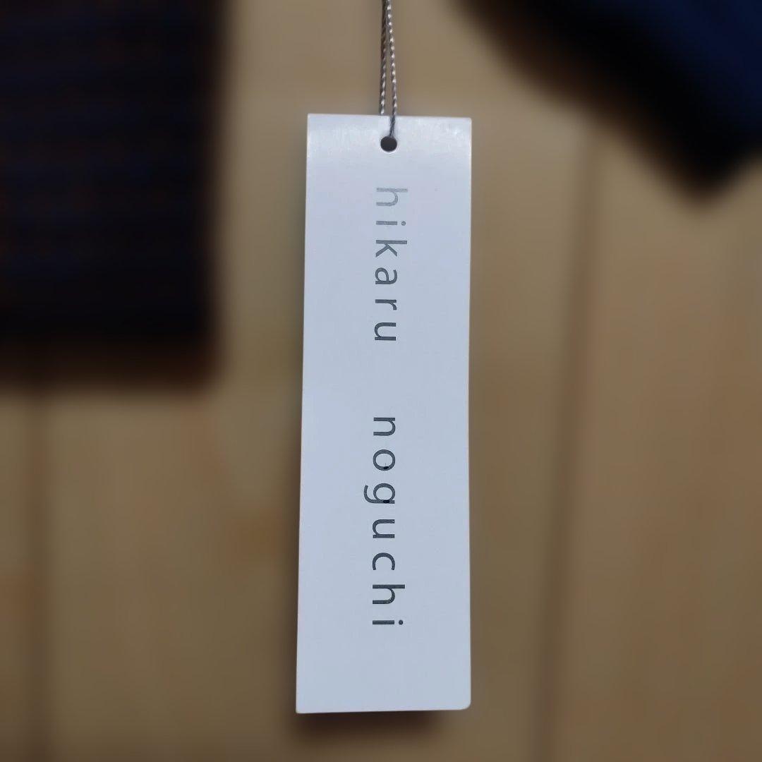 【hikaru noguchi】ラムウール100%マフラー/ブルー系✕ブラウン系