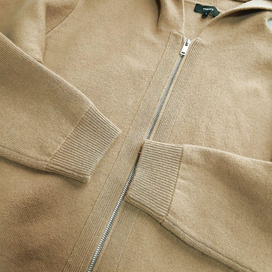 【Theory】24AW VARSITYHOODIE カシミヤ混 ジップパーカー