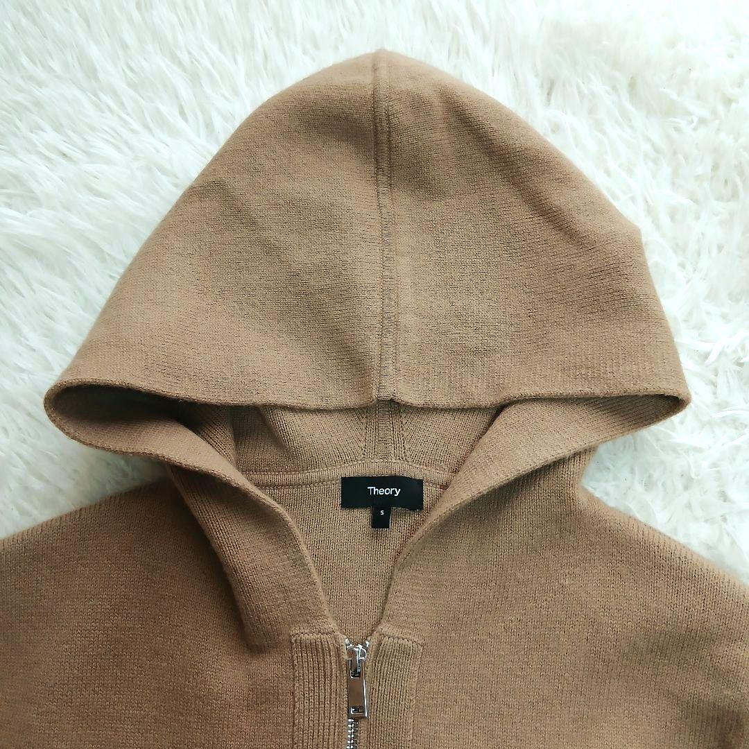 【Theory】24AW VARSITYHOODIE カシミヤ混 ジップパーカー