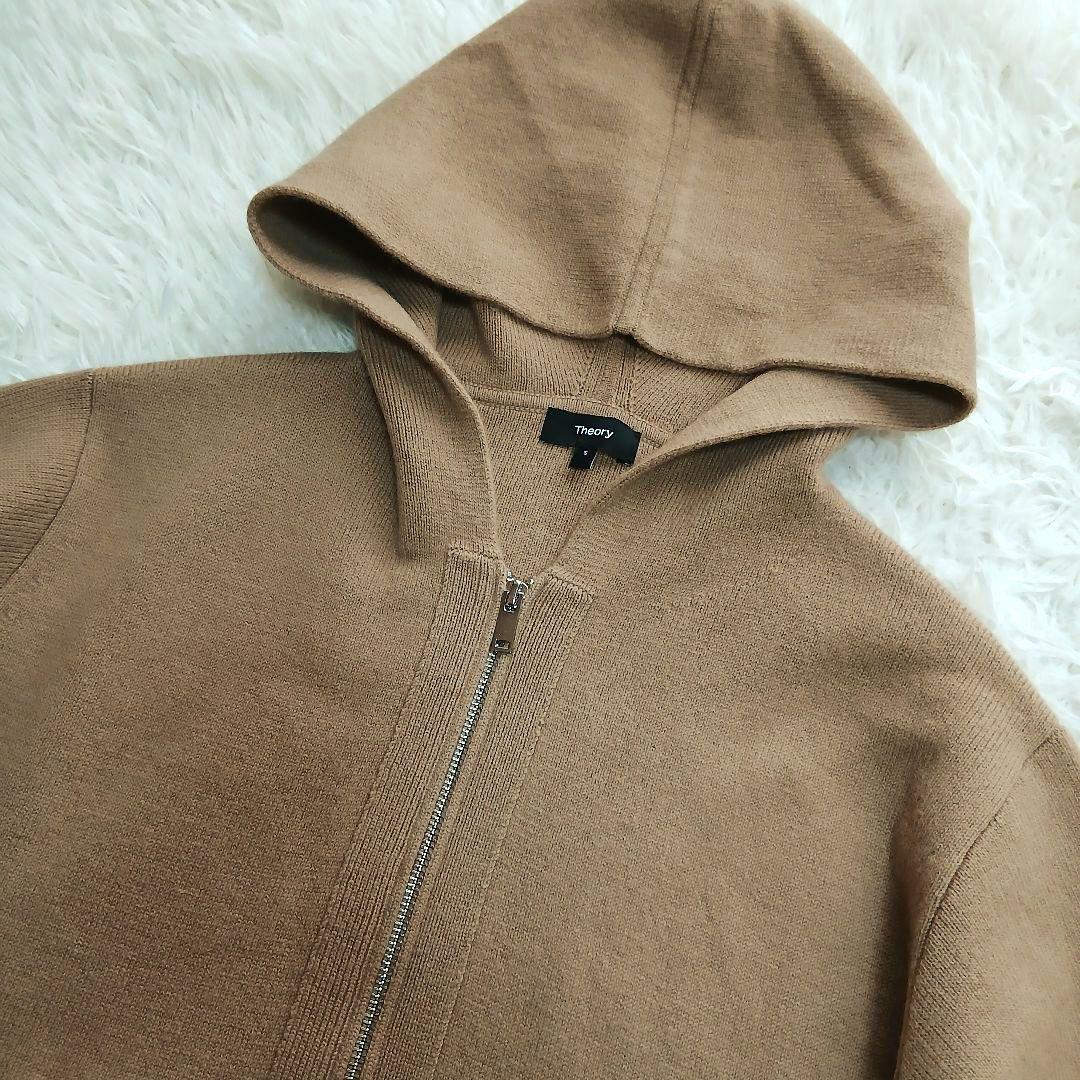 【Theory】24AW VARSITYHOODIE カシミヤ混 ジップパーカー