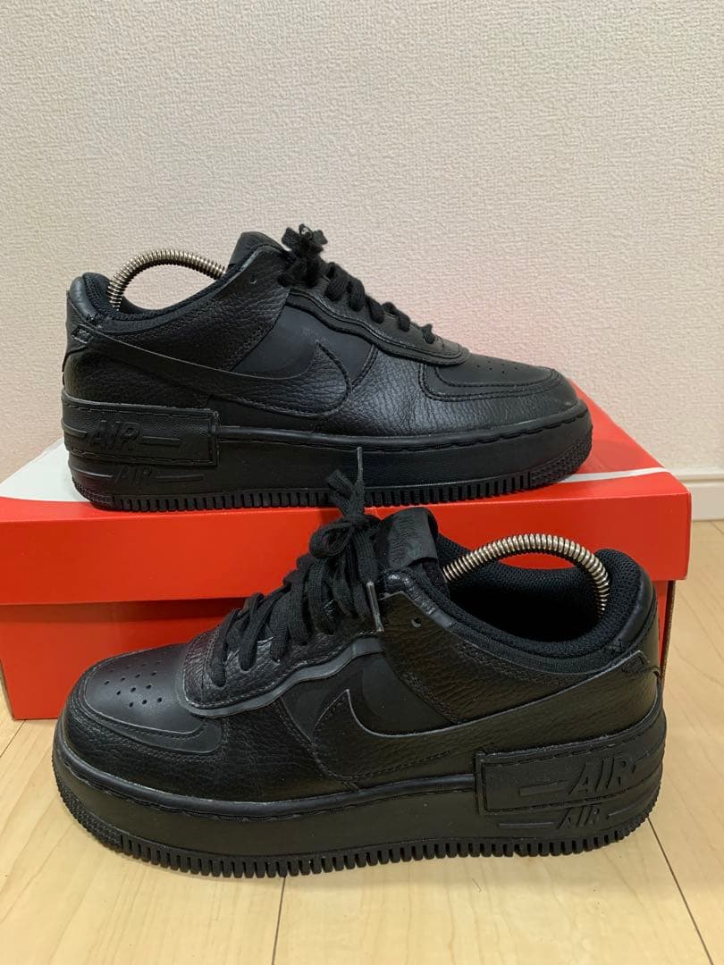 ナイキ　エアフォース1 シャドウ　ブラック　24.5cm