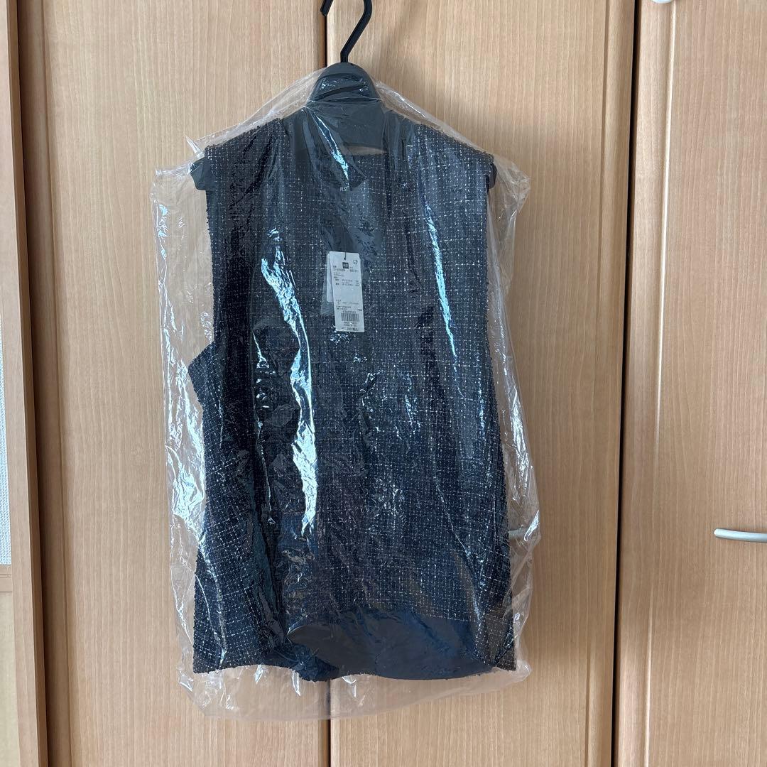 プラステ　【新品】　ツイードペプラムジレ　S