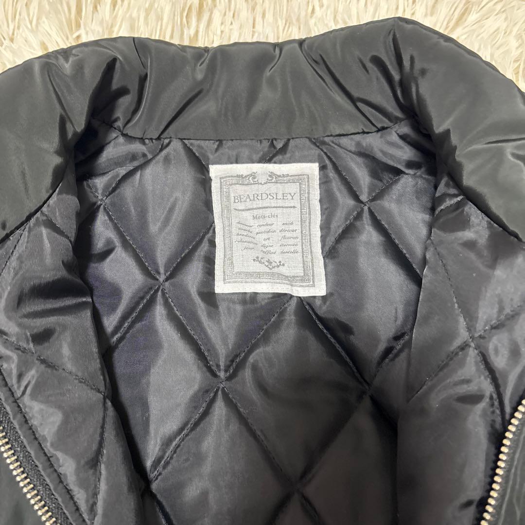 【美品】BEARDSLEY ビアズリー 中綿BIGポンチョコート 黒　MA1