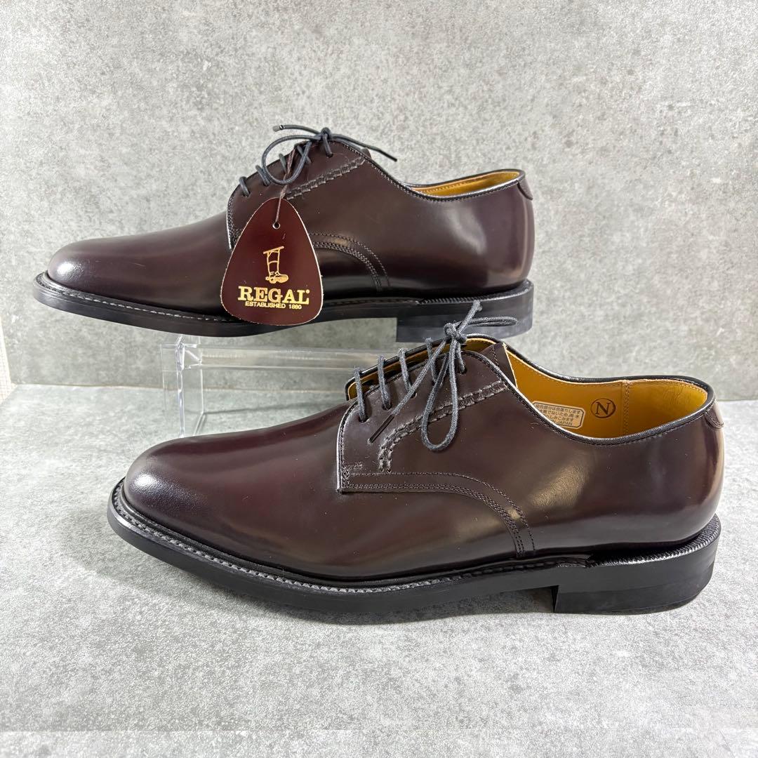 【新品】REGAL 2504 プレーントゥ ビジネスシューズ ダークブラウン