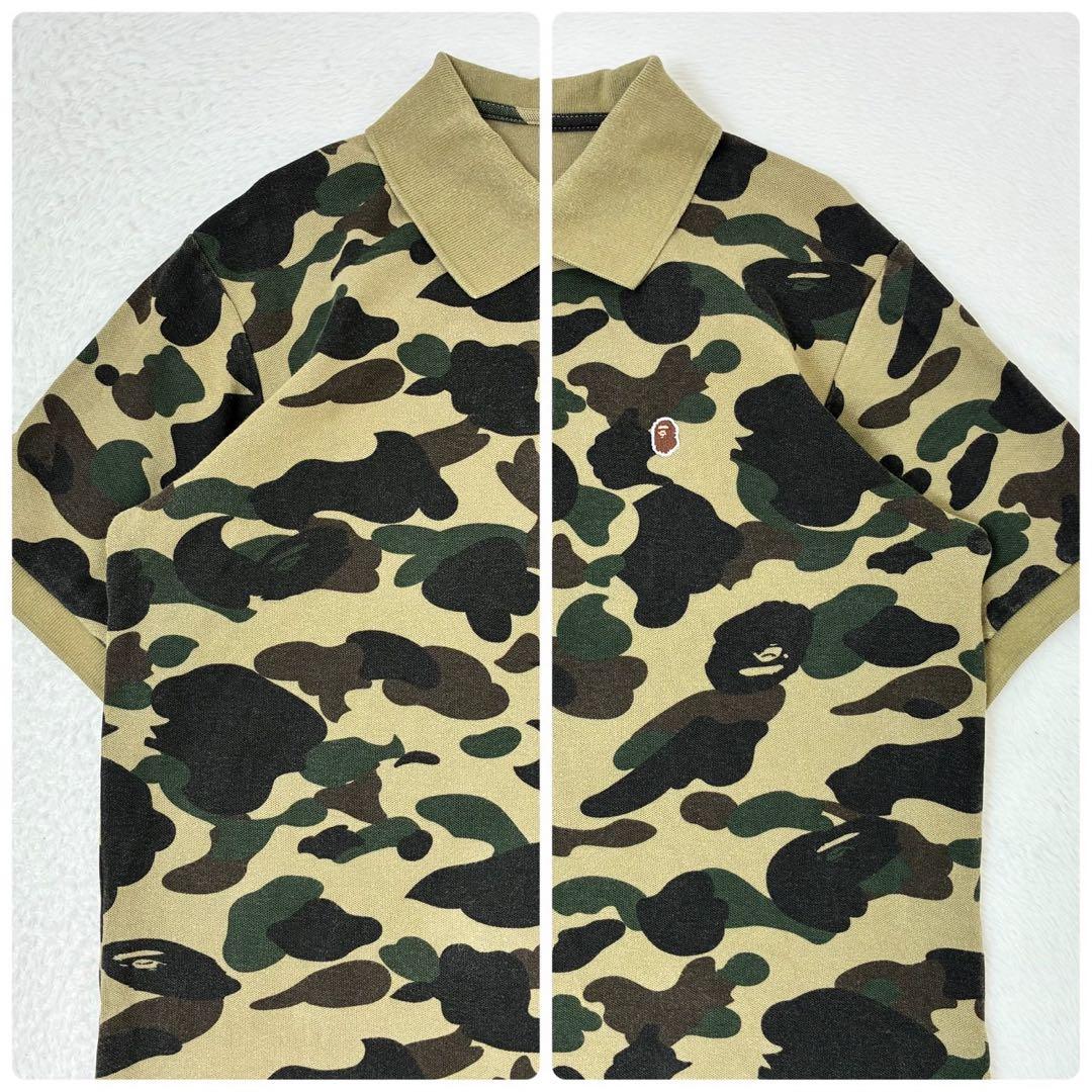 A Bathing Ape ポロシャツ　半袖　迷彩　Mサイズ