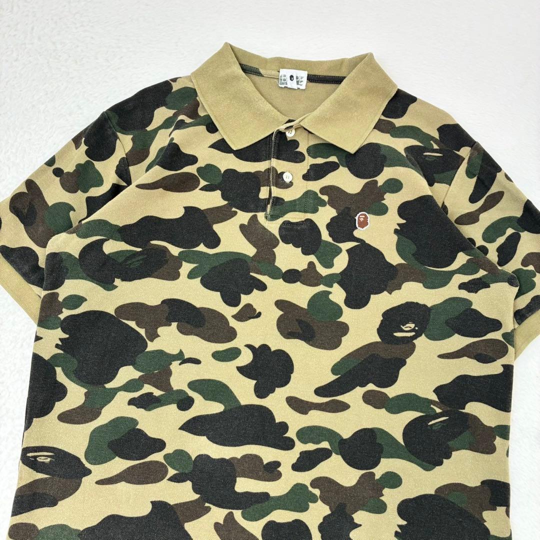 A Bathing Ape ポロシャツ　半袖　迷彩　Mサイズ