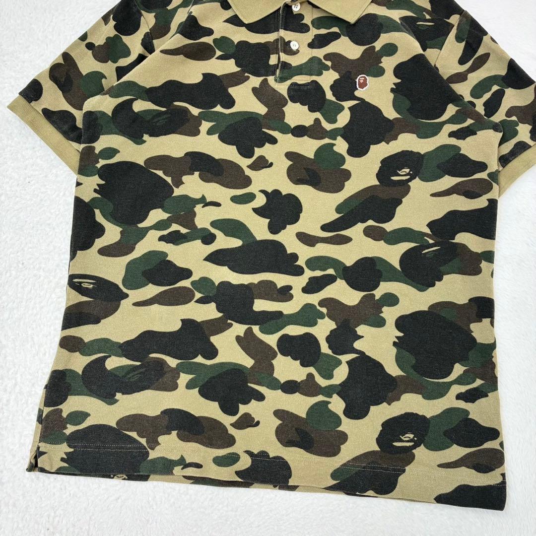 A Bathing Ape ポロシャツ　半袖　迷彩　Mサイズ